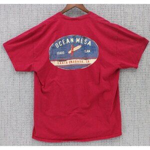 Vintage Coastal Classics Shirt Mens XL Red Ocean Mesa Surfing Graphic Art Y2k